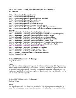 IT Policies and Procedures