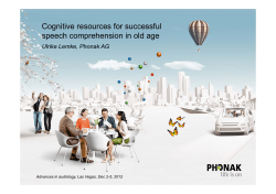 Cognitive resources for successful speech