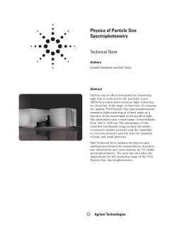 Physics of Particle Size Spectrophotometry