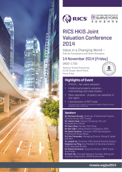 RICS HKIS Joint Valuation Conference 2014