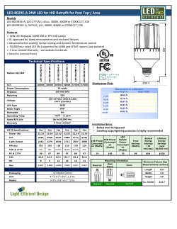 Light Efficient Design LED-8029E40-A Spec Sheet