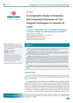 A Comparative Study of Anatomic and Functional Outcomes of Two