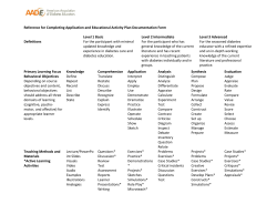 Reference for Completing Application and Educational Activity Plan