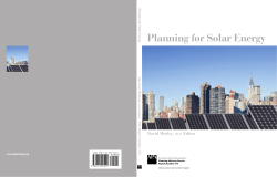 Planning for Solar Energy