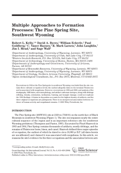 Multiple approaches to formation processes
