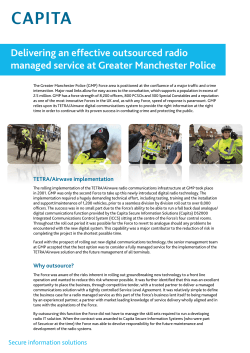 Delivering an effective outsourced radio managed service at Greater