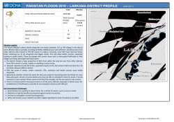 District Profile Larkana - Pakistan Floods 2010