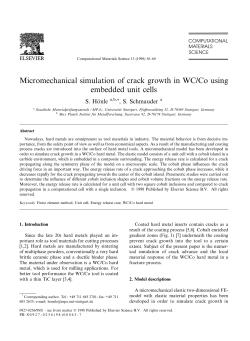 Micromechanical simulation of crack growth in WC/Co using