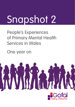 People`s Experiences of Primary Mental Health Services in