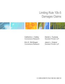 Limiting Rule 10b-5 Damages Claims