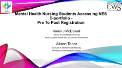 Mental Health Nursing Students Accessing NES E