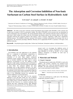Polyethylene glycol methyl ether, Carbon steel, Surfactant