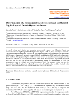 Determination of 2-Nitrophenol by Electrochemical Synthesized Mg