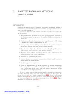 31 SHORTEST PATHS AND NETWORKS