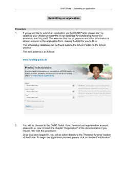 Submitting an application