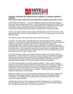 news release - Save Lakewood Hospital