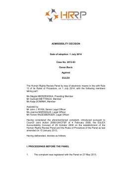 HUMAN RIGHTS REVIEW PANEL