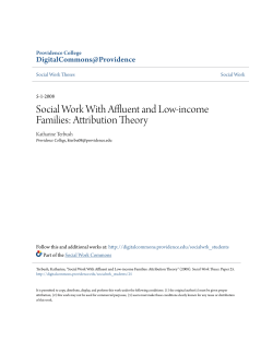 Social Work With Affluent and Low-income Families: Attribution Theory