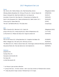 2017 Megaband Set List