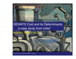 DEWATS Cost and its Determinants : a case study from India*