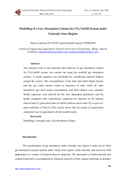 Modeling of a Gas Absorption Column for CO2
