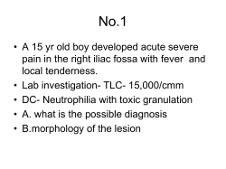 questions &ndash; clinically oriented no .1