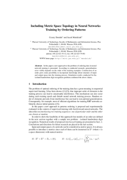 Including Metric Space Topology in Neural Networks