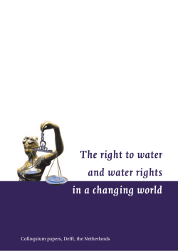 The right to water and water rights in a changing world