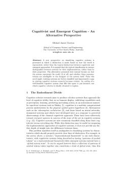 Cognitivist and Emergent Cognition