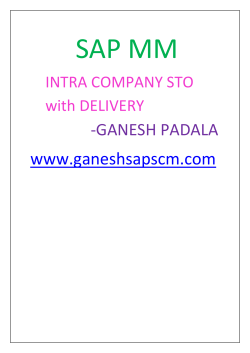 INTRA COMPANY STO with DELIVERY
