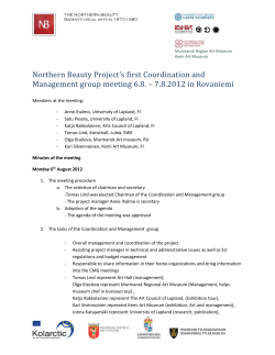 THE NORTHERN BEAUTY Barents visual arts in 1970