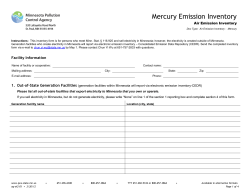 Mercury Emissions Report - Minnesota Pollution Control Agency