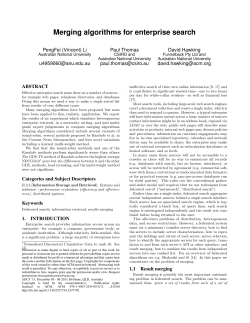 Merging algorithms for enterprise search