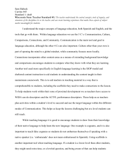 Sam Habeck Currins 445 Standard 1- draft Wisconsin State Teacher