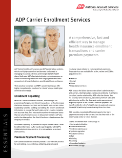 ADP Carrier Enrollment Services