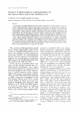 MORRIS, I., A. E. SMITH, AND H. E. GLOVER. Products of