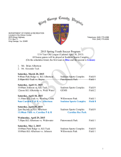 2015 Spring Youth Soccer Program U16 Year Old League (Updated