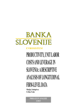 Productivity, Unit Labor Costs and Leverage in