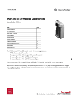 1769 Compact I/O Modules Specifications