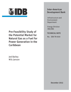 Pre-Feasibility Study of the Potential Market for Natural Gas as a