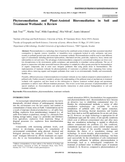 Phytoremediation and Plant-Assisted