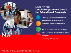 NWO: Scientific Excellence and Innovation - SALSA