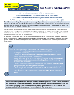 Evaluate Current Home/School Relationships at Your School