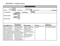 APPENDIX 3: SMART GOALS