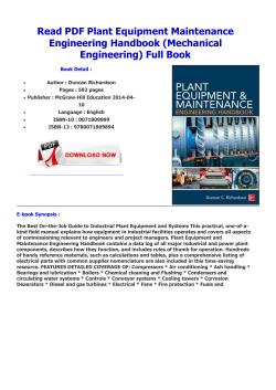 Read PDF Plant Equipment Maintenance