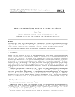 On the derivation of jump conditions in continuum