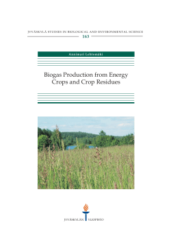 Biogas production from energy crops and crop