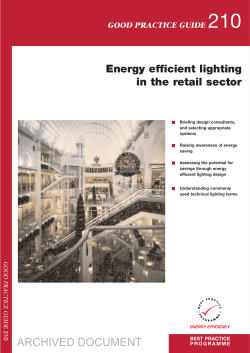 Energy efficient lighting in the retail sector