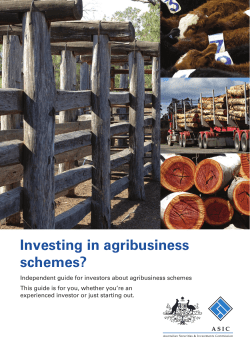 Investing in agribusiness schemes?