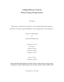 A High-Efficiency Grid-Tie Battery Energy Storage